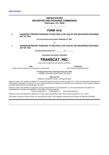 Thumbnail Transcat 10-Q Quarterly Report FY 