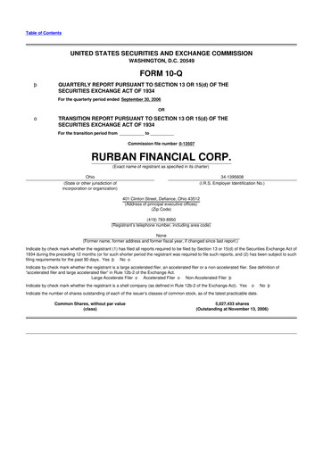 Thumbnail SB Financial Group 10-Q Quarterly Report FY 