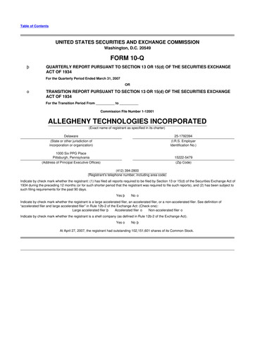 Thumbnail ATI Inc.
 10-Q Quarterly Report FY 