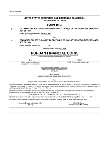 Thumbnail SB Financial Group 10-Q Quarterly Report FY 