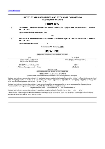 Vorschaubild Designer Brands
 10-Q Quartalsbericht  