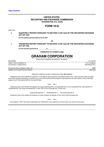 Thumbnail Graham Corporation
 10-Q Quarterly Report FY 