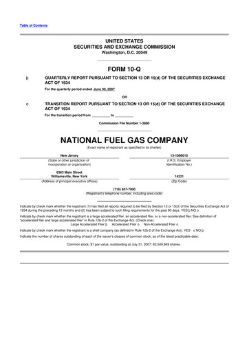 Thumbnail National Fuel Gas
 10-Q Quarterly Report FY 