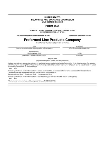 Vorschaubild Preformed Line Products 10-Q Quartalsbericht  