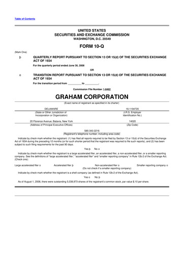 Thumbnail Graham Corporation
 10-Q Quarterly Report FY 