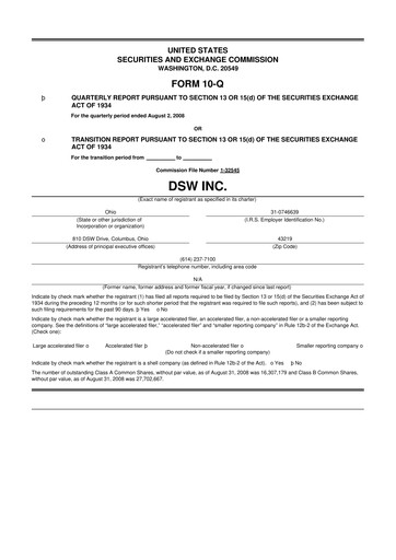 Vorschaubild Designer Brands
 10-Q Quartalsbericht  