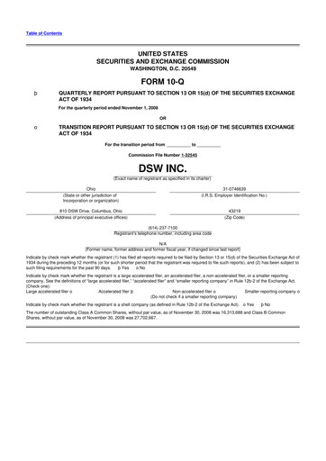 Vorschaubild Designer Brands
 10-Q Quartalsbericht  