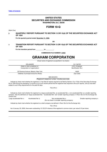 Thumbnail Graham Corporation
 10-Q Quarterly Report FY 