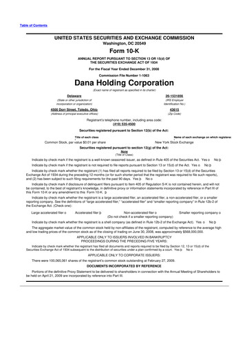Thumbnail Dana Incorporated 10-K Annual Report 
