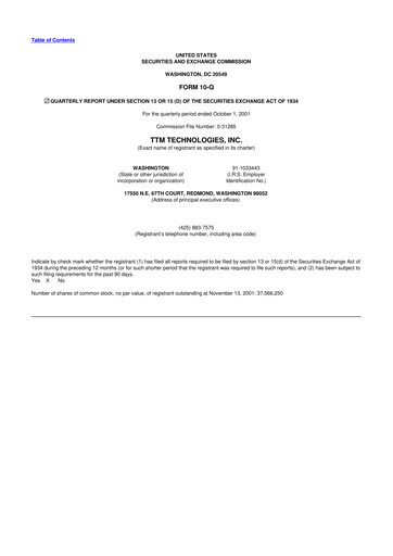 Thumbnail TTM Technologies
 10-Q Quarterly Report FY 