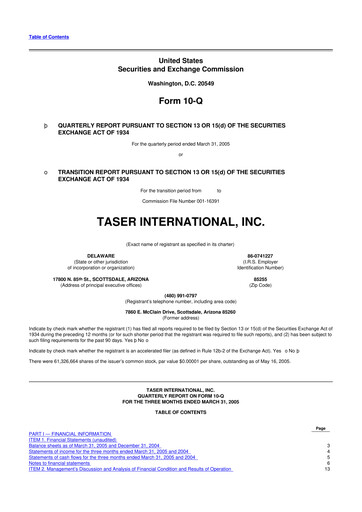 Thumbnail Axon Enterprise
 10-Q Quarterly Report FY 