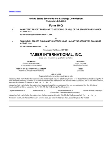 Thumbnail Axon Enterprise
 10-Q Quarterly Report FY 