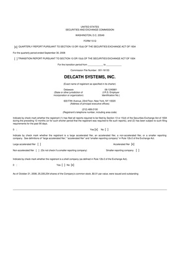 Thumbnail Delcath Systems 10-Q Quarterly Report FY 