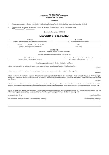Thumbnail Delcath Systems 10-K Annual Report 