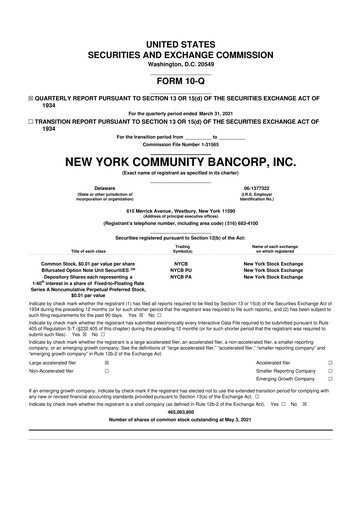 Thumbnail Flagstar Bank 10-Q Quarterly Report FY2021 