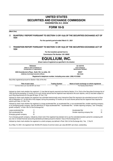 Thumbnail Equillium 10-Q Quarterly Report FY2021 