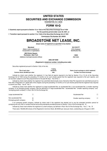 Thumbnail Broadstone Net Lease 10-Q Quarterly Report FY2021 