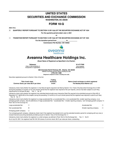 Thumbnail Aveanna Healthcare 10-Q Quarterly Report FY2021 