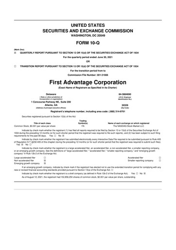 Thumbnail First Advantage 10-Q Quarterly Report FY2021 