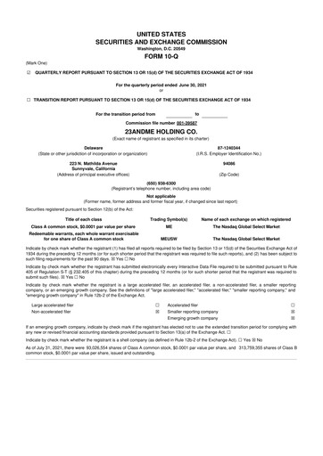 Thumbnail 23andMe 10-Q Quarterly Report FY2021 