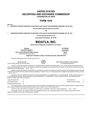 Thumbnail BioAtla 10-Q Quarterly Report FY2021 