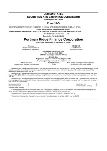 Vorschaubild BCP Investment Corporation 10-Q Quartalsbericht  