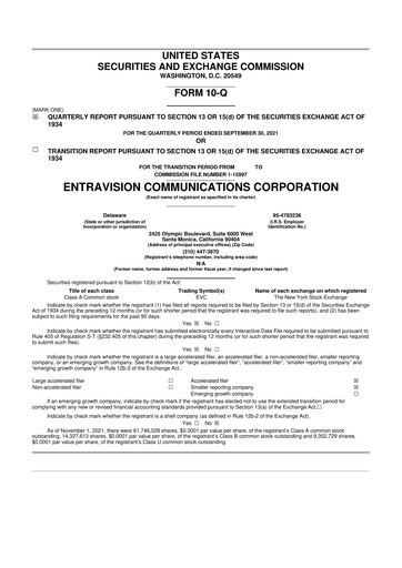 Thumbnail Entravision Communications
 10-Q Quarterly Report FY2021 