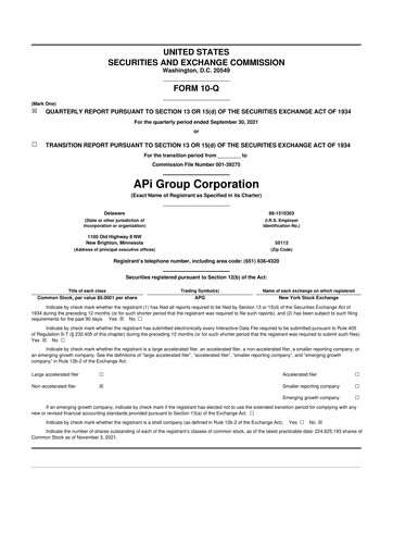 Vorschaubild APi Group 10-Q Quartalsbericht 2021 