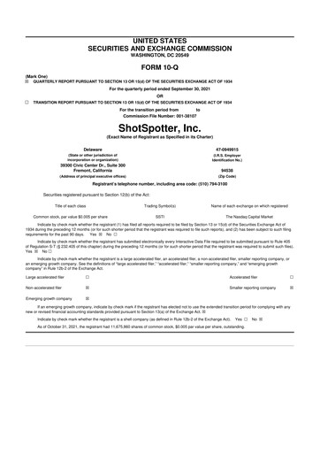 Thumbnail SoundThinking 
 (ShotSpotter) 10-Q Quarterly Report FY2021 