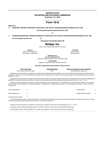 Thumbnail NetApp
 10-Q Quarterly Report FY2022 