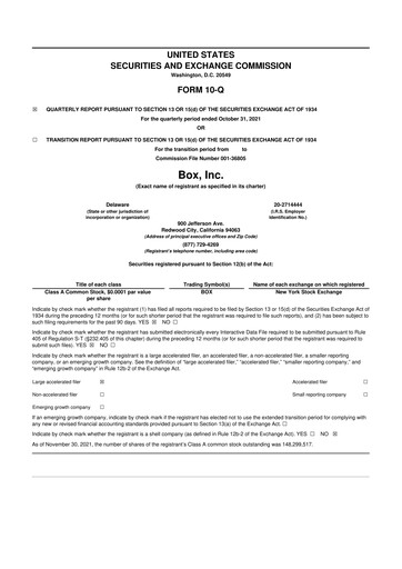 Thumbnail Box, Inc. 10-Q Quarterly Report FY 
