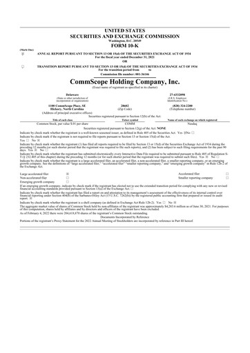 Thumbnail CommScope
 10-K Annual Report 2021