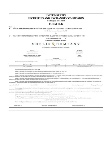 Thumbnail Moelis & Company 10-K Annual Report 2021
