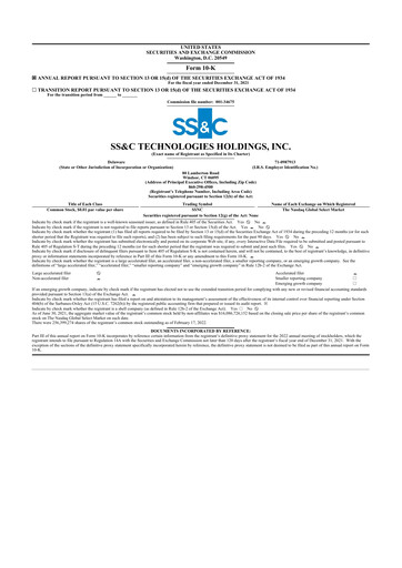 Thumbnail SS&C Technologies
 10-K Annual Report 2021