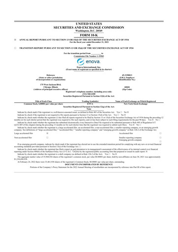 Thumbnail Enova International
 10-K Annual Report 2021