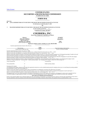 Thumbnail Coursera 10-K Annual Report 2021