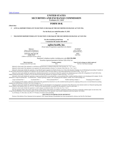 Thumbnail Agilon Health 10-K Annual Report 2021