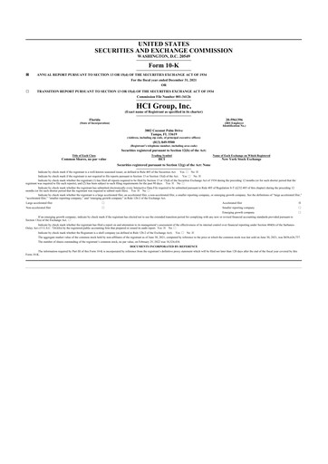 Thumbnail HCI Group
 10-K Annual Report 2021