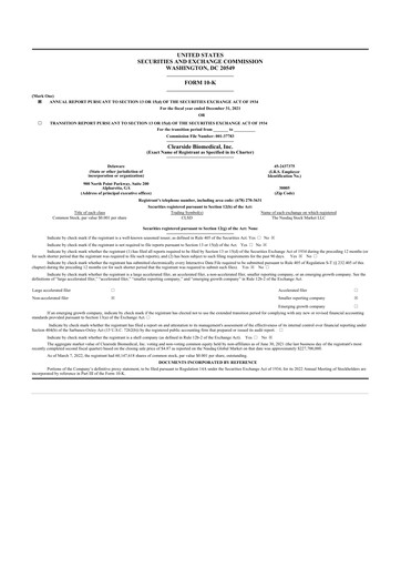 Miniature Clearside Biomedical
 10-K Rapport annuel 2021