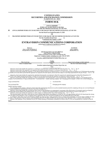 Thumbnail Entravision Communications
 10-K Annual Report 2021