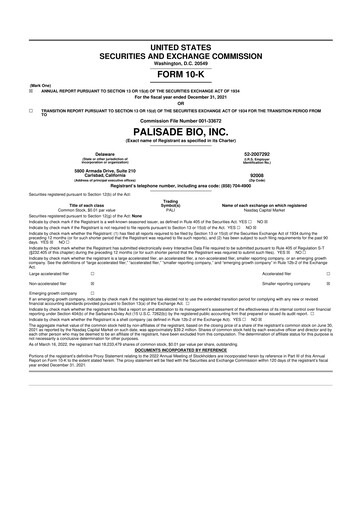 Thumbnail Palisade Bio 10-K Annual Report 