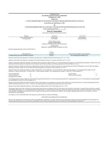Thumbnail Enovix 10-K Annual Report 2021