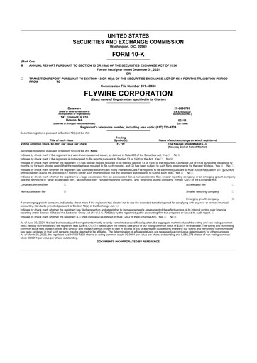 Thumbnail Flywire 10-K Annual Report 2021