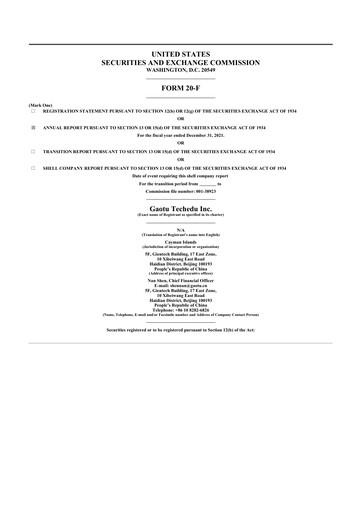 Vorschaubild Gaotu Techedu
 20-F Jahresbericht 2021