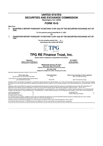 Thumbnail TPG Real Estate Finance Trust
 10-Q Quarterly Report FY2022 