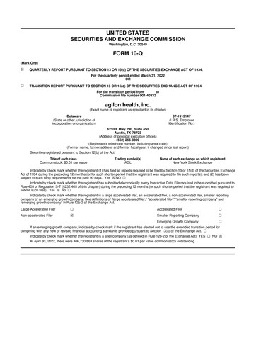 Thumbnail Agilon Health 10-Q Quarterly Report FY2022 