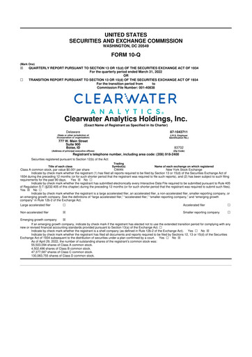 Thumbnail Clearwater Analytics 10-Q Quarterly Report FY2022 