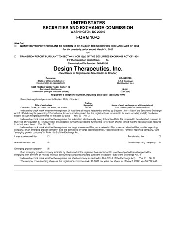Thumbnail Design Therapeutics 10-Q Quarterly Report FY 