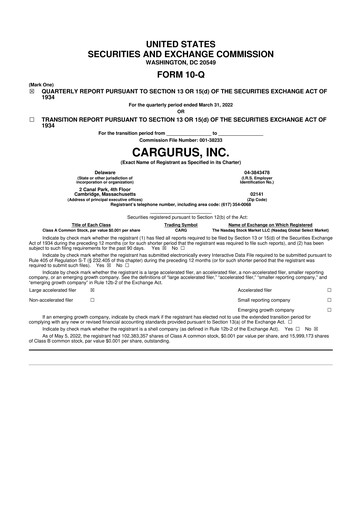 Thumbnail CarGurus 10-Q Quarterly Report FY 