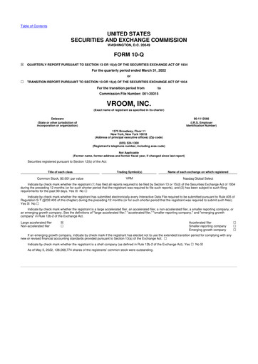 Vorschaubild Vroom 10-Q Quartalsbericht 2022 